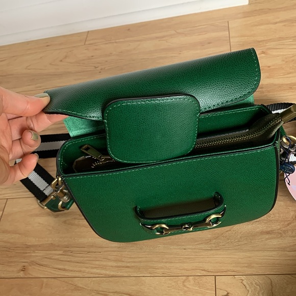 BEVINI Modena green genuine leather women crossbody bag - Picture 13 of 16